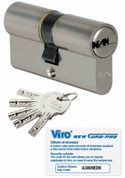 Цилиндр 820 Ni VIRO Euro-Pro 100 мм (45х55 мм) Ключ-Ключ