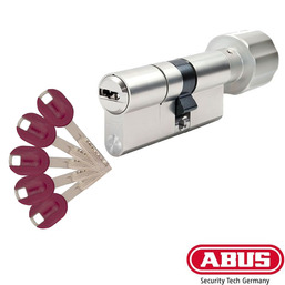 Цилиндр дверной ABUS (Германия) Bravus 3500 MX Magnet, 5 ключей|80 мм|(Т30х50) (30х50Т) Ключ-Тумблер, Ni