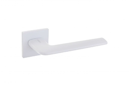 Set de mânere pentru uși pe rozete pătrate Seria Al+|HASSIUM White|alb mat