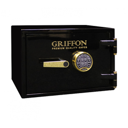 Seif pentru casa și birou GRIFFON CL.III.35.E.Black GOLD| (340x500x343 mm) Antifoc Antiefracție