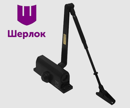 Доводчик дверной ШЕРЛОК  B4W Black (чёрн) 60-85 кг -35С°...+55С°