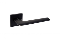 Set de mânere pentru uși pe rozete pătrate Seria Al+|HASSIUM Black|negru mat