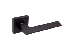 Set de mânere pentru uși pe rozete pătrate Seria Al|SCANDIUM Black|negru mat