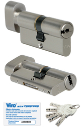 Цилиндр 840 Ni VIRO Euro-Pro 62 мм (31х31T мм) Ключ-Тумблер
