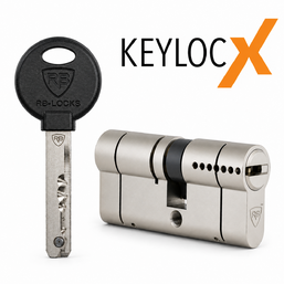 RB-LOCKS Цилиндр KEYLOCX 62 мм (31х31 мм) Никель   Ключ-Ключ